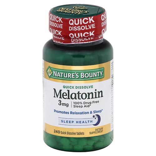 Image for Natures Bounty Melatonin, 3 mg, Quick Dissolve Tablets,240ea from Service Drug