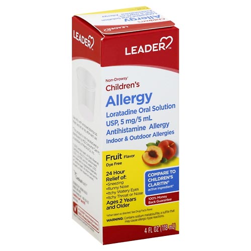 Image for Leader Allergy, Non-Drowsy, Children's, Fruit Flavor,4oz from Service Drug