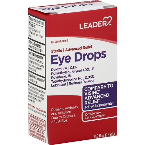 Image for Leader Eye Drops, Advanced Relief,0.5oz from Service Drug